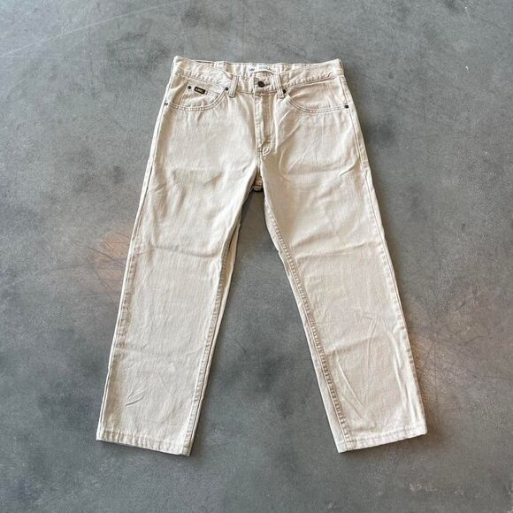 Lee Men's Beige Carpenter Jeans Size 33x30 Straight Leg - Picture 1 of 4